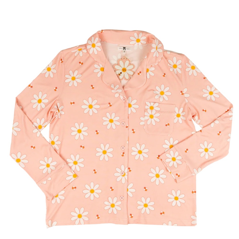 Nordstrom Pink Daisy Print Kids Pajama Top